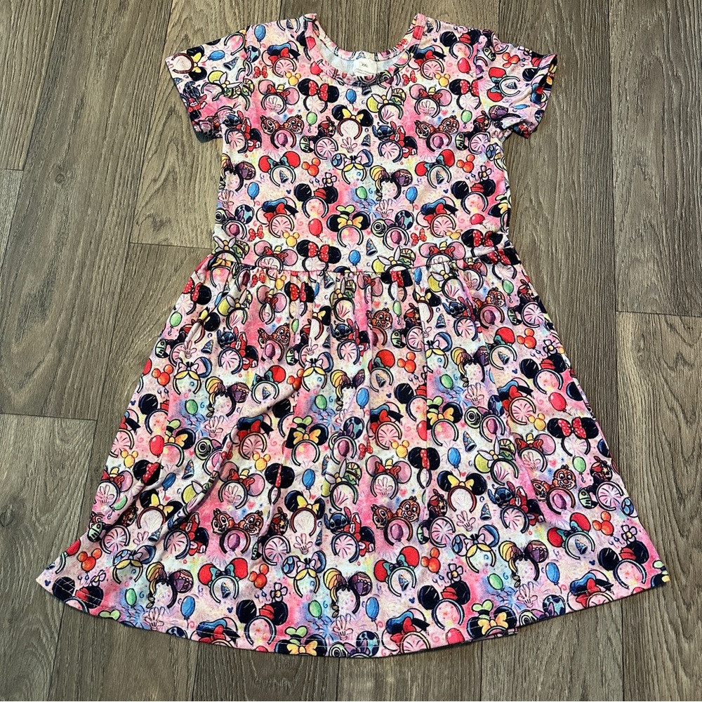 Disney Kids Casual Dress - Multicolor Mickey Mouse Print